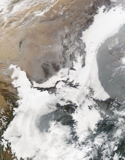 Haze and smog in Central China