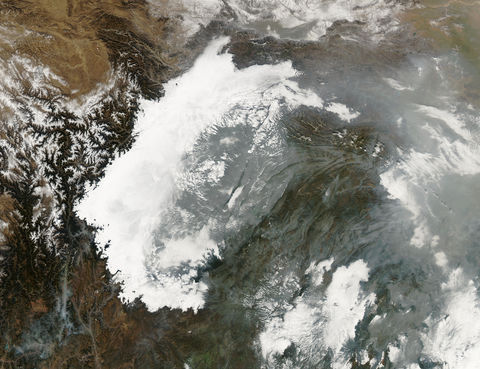 Haze and smog in Central China