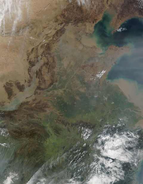 Polvareda y contaminación en China