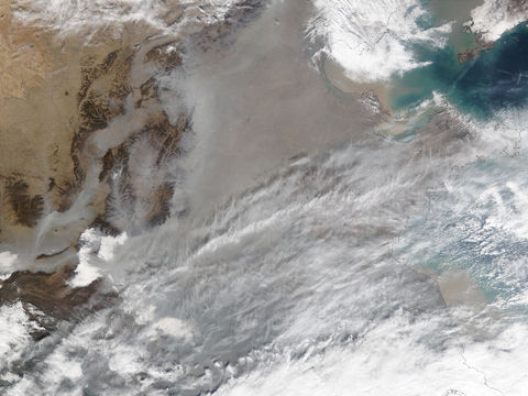 Pollution over China