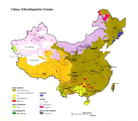 China Ethnolinguistic Groups 1983