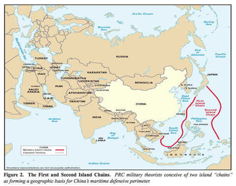 China's Maritime Defensive Perimeter 2007 | Gifex