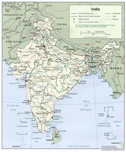 India Political Map 2001