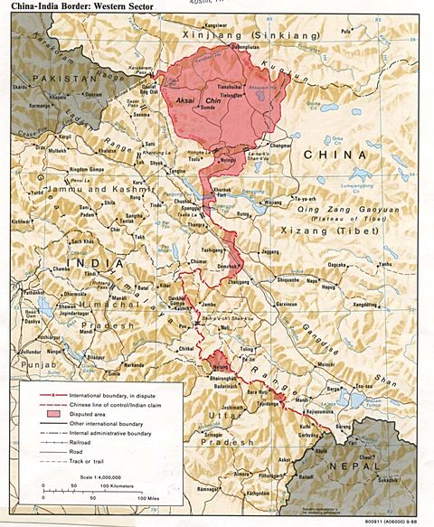 China-India Border Western Sector 1988