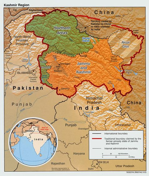 Disputed Area of Kashmir 2003