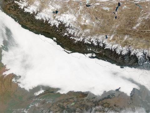 Contaminación atmosférica en el norte de India 2003