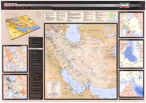 Iran Physical Map 2004