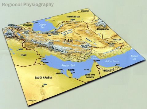 Iran Physiography Map 2004