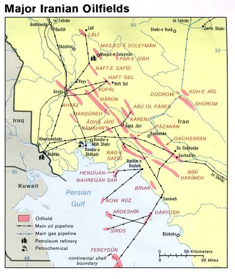 Iran Major Oilfields 1978