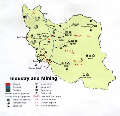 Industria y Minería en Irán 1978