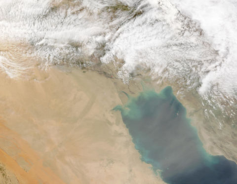 Dust storm over the Persian Gulf