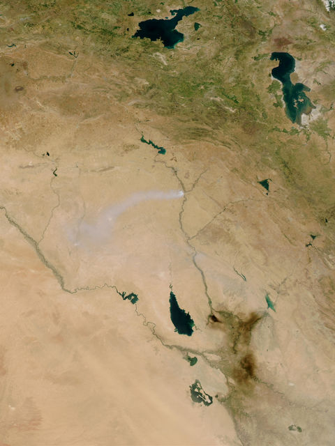 Toxic sulfur smoke across Iraq