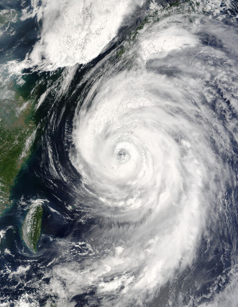 Typhoon Etau (11W) south of Japan