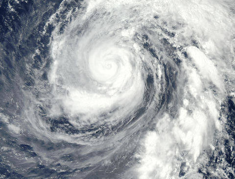 Typhoon Phanfone (19W) north of Mariana Islands, Pacific Ocean