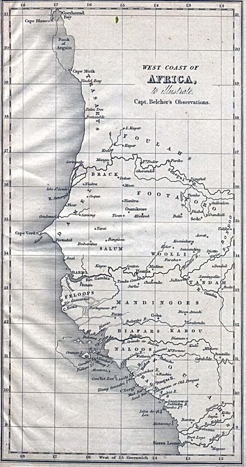 Africa West Coast Map 1832