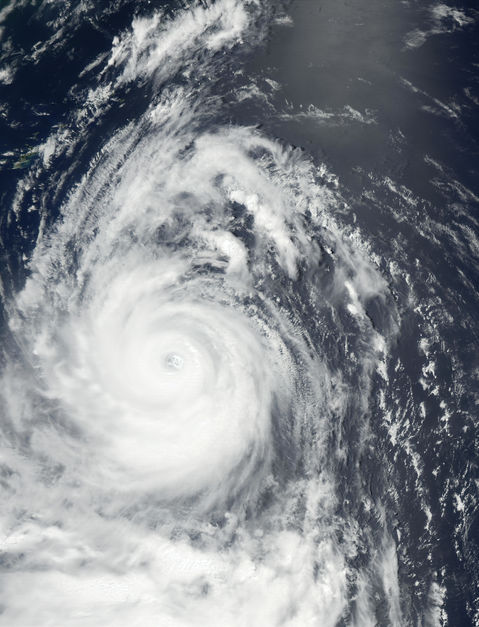 Typhoon Chataan (08W) south of Japan