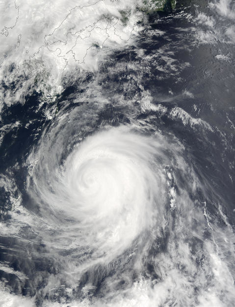 Typhoon Chataan off Japan