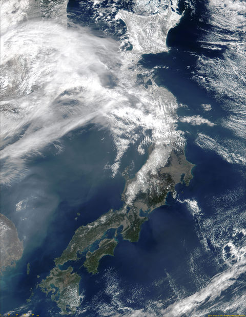 Japan from MODIS