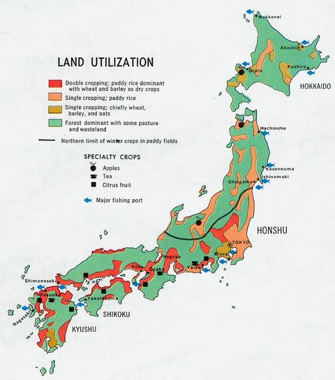 Uso de la Tierra de Japón 1971