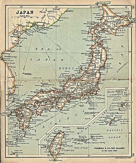 Japan Map 1912