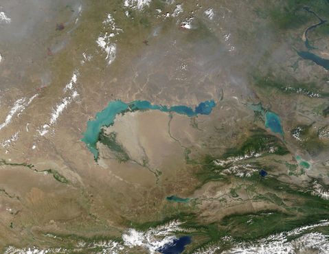 Fires near Lake Balkhash, Kazakhstan