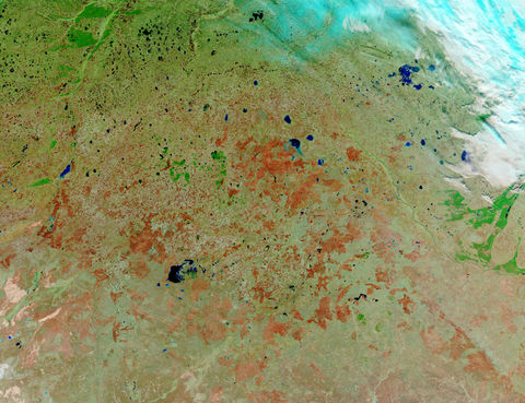 Fires and burn scars in Kazakhstan