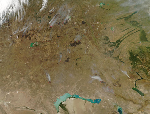 Burn Scars and Late-Season Fires in Kazakhstan