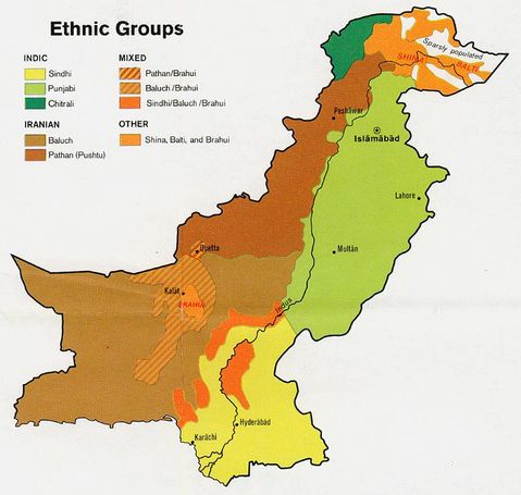 Grupos Étnicos de Pakistán 1973