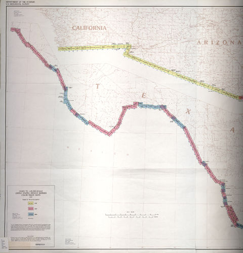 Frontera de México-Estados Unidos, Indice de Mapas 1