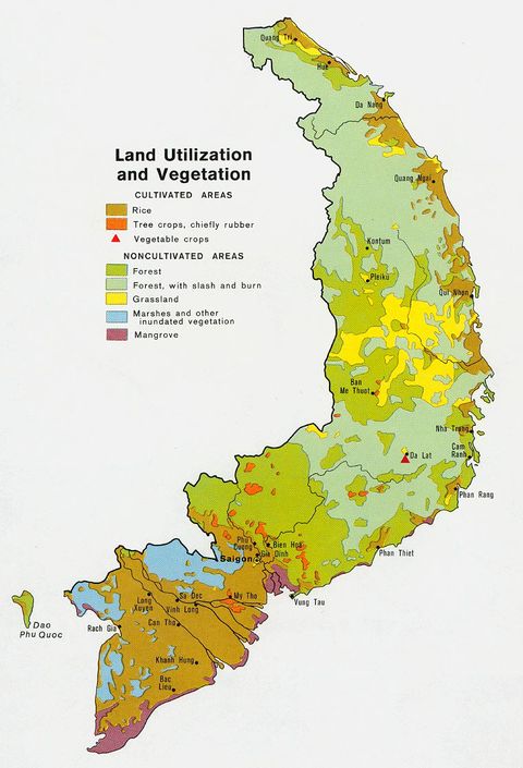 Former South Vietnam Land Utilization and Vegetation 1972