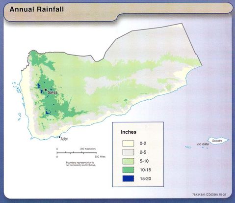 Precipitaciones Anuales de Yemen 2002