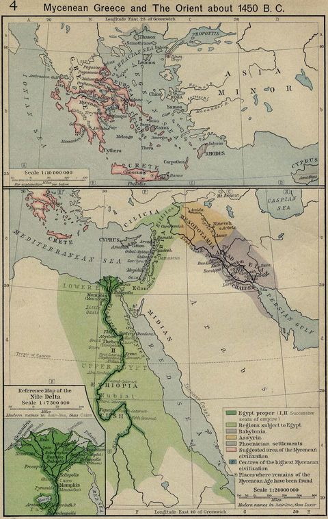 Egypt Map 1450 B.C.