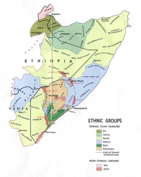 Somalia Ethnic Groups 1977