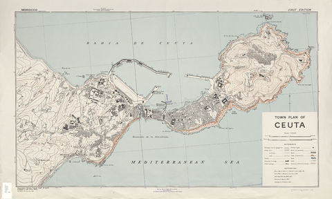 Town plan of ceuta 1943