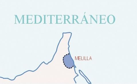 Map of the city of Melilla