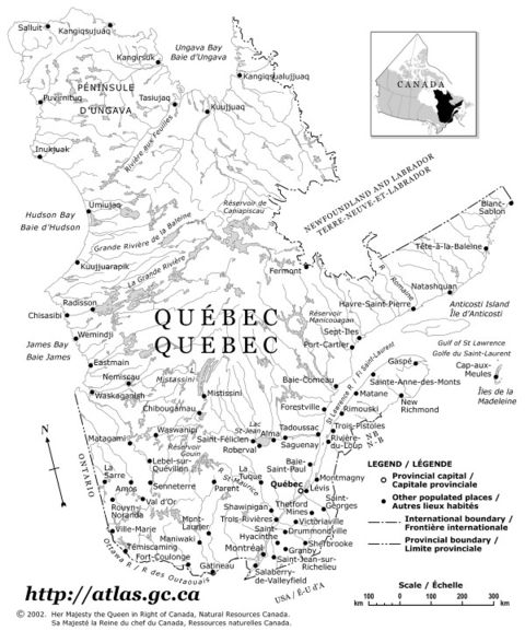 Quebec Political Map