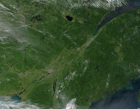 Satellite Image, Photo of Quebec in Summer