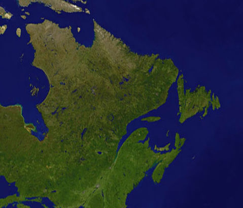 Satellite Image, Photo of St. Lawrence River, Quebec