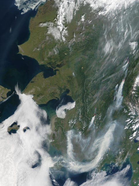 Incendios y humo en Alaska