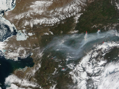 Fires and Heavy Smoke in Alaska