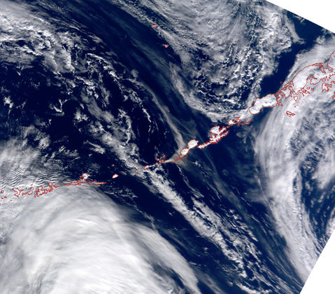 Ash Plume from the Cleveland Volcano