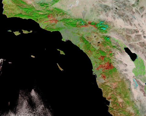 Cicatriz de incendio en California meridional