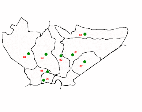 Mapa del departamento de Baja Verapaz