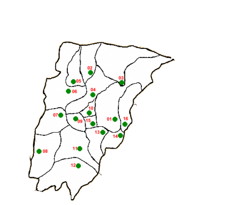 Mapa del departamento de Chimaltenango