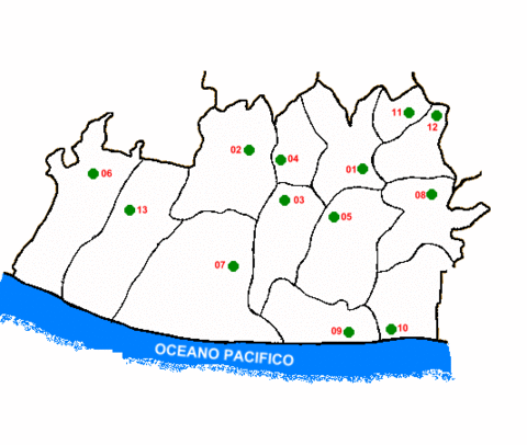 Map of Escuintla Department