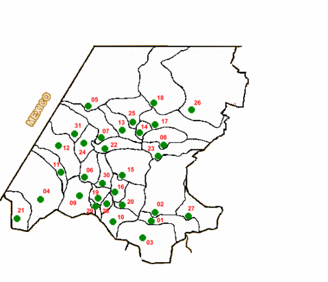 Map of Huehuetenango Department