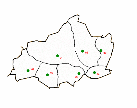 Mapa del departamento de Jalapa