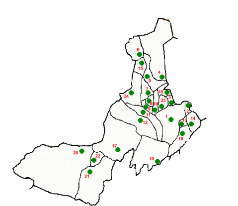 Map of Quetzaltenango Department