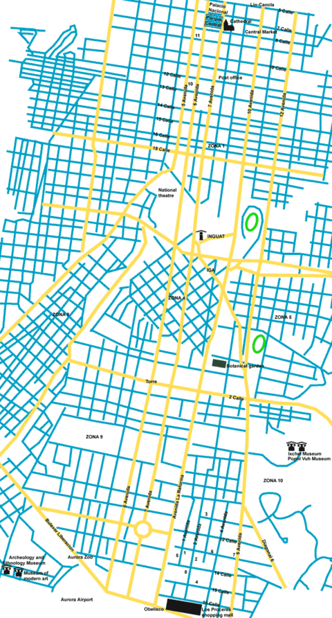 Mapa de la Ciudad de Guatemala 2003