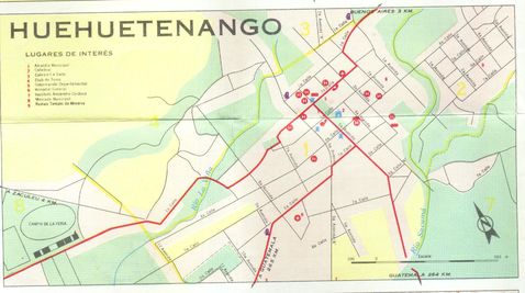 Map of Huehuetenango 1980